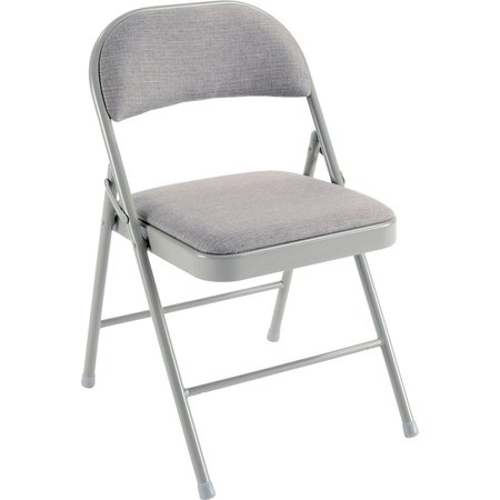 GLOBAL INDUSTRIAL Fabric Seat Folding Chair, Gray 607864GY